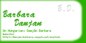 barbara damjan business card