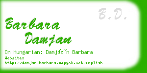 barbara damjan business card